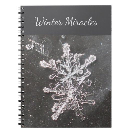 Winter Miracles Snowflake Photo Spiral Notebook ノートブック (正面)
