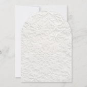  Winter Monogram White Wedding Invitation 招待状 (裏面)