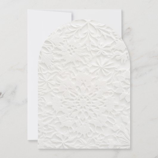  Winter Monogram White Wedding Invitation 招待状 (裏面)
