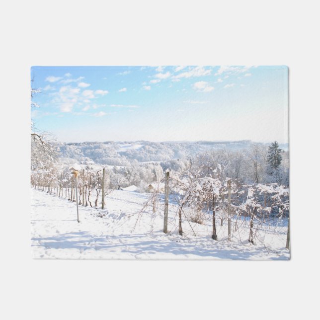 Winter Motiv Winterlandschaft Schnee Kalt ドアマット (正面)