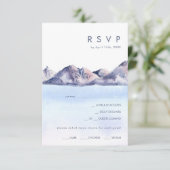 Winter Mountainメニュー選択RSVPカード 出欠カード (スタンド正面)