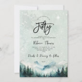 winter mountain 50th birthday invitation 招待状 (正面)