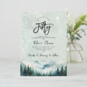 winter mountain 50th birthday invitation 招待状 (スタンド正面)