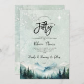 winter mountain 50th birthday invitation 招待状 (正面/裏面)