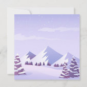 Winter Mountain Bachelorette Personalized Square サンキューカード (裏面)
