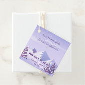 Winter Mountain Bachelorette Personalized Square フェイバータグ (インサイチュ)