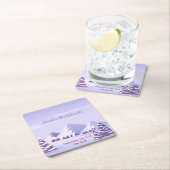 Winter Mountain Bachelorette Weekend Custom  スクエアペーパーコースター (インサイチュ)