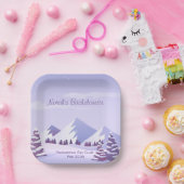 Winter Mountain Bachelorette Weekend Custom  ペーパープレート (パーティー)
