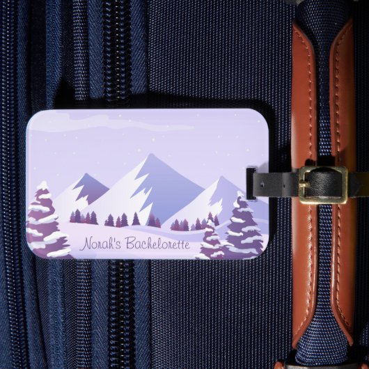 Winter Mountain Bachelorette Weekend Custom  ラゲッジタグ (正面インサイチュ4)