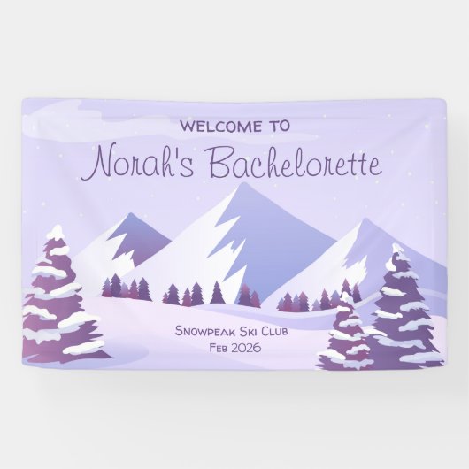 Winter Mountain Bachelorette Weekend Custom 横断幕 (横)
