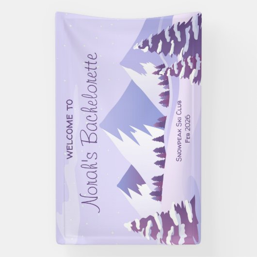Winter Mountain Bachelorette Weekend Custom  横断幕 (縦)