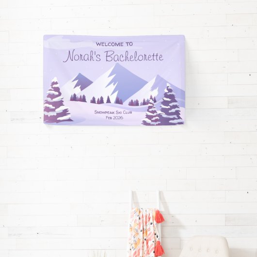 Winter Mountain Bachelorette Weekend Custom  横断幕 (インサイチュ)