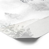 Winter Mountain Forest Wedding Honeymoon Fund   ポスター (角)