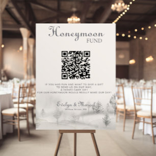 Winter Mountain Forest Wedding Honeymoon Fund ポスター