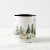 Winter Mountain Mug: Cozy Forest & Snow ツートーンマグカップ (中央)