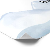 Winter Mountain Snowflake Baby Shower Welcome ポスター (角)