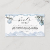 Winter Mountain Snowflake Books For Baby Shower  エンクロージャーカード (正面)