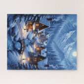 Winter Mountain Village ジグソーパズル (横)