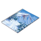 Winter Mountain Watercolor Snow Nature Landscape ノートブック (左側)