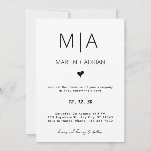 Winter Mountain Wedding Invitation 招待状 (裏面)