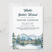 Winter Mountain | Whistler Bachelor Weekend 招待状 (正面)