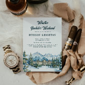 Winter Mountain | Whistler Bachelor Weekend 招待状