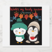 Winter My Lovely Season – Christmas Beer Label  スパークリングワインラベル (シングルラベル)