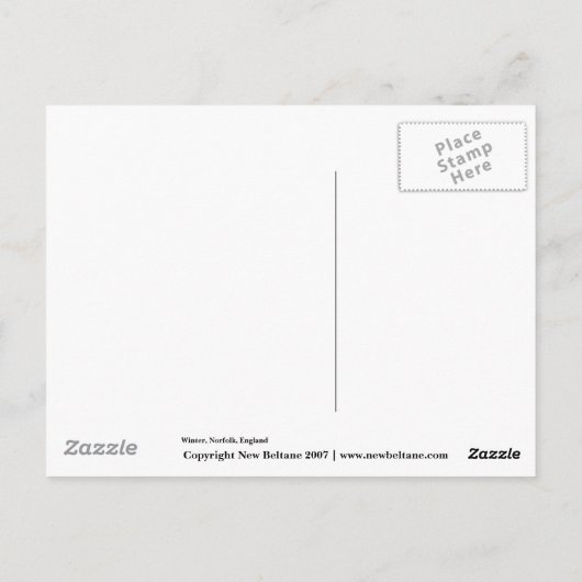 Winter, Norfolk, England – はがき (裏面)