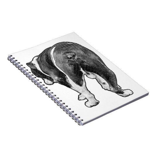 Winter Notes with Dotted Bulldog Muse ノートブック (右側)