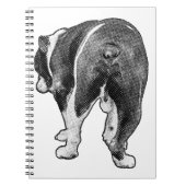 Winter Notes with Dotted Bulldog Muse ノートブック (正面)