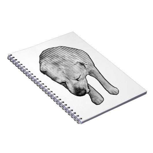 Winter Notes with Speckled Lab Muse ノートブック (右側)