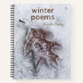 Winter Oak Leaf in Ice Notebook ノートブック (正面)