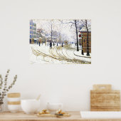 Winter on Boulevard de Clichy，フランス ポスター (キッチン)