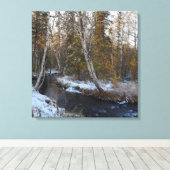 Winter on Chester Creek Stretted Canvas Print キャンバスプリント (インサイチュ (ウッドフロア))