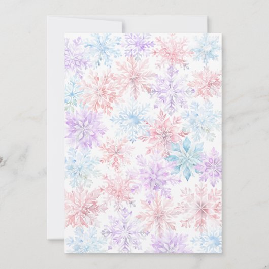 Winter Onderland Birthday 招待状 (裏面)