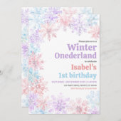 Winter Onderland Birthday 招待状 (正面/裏面)