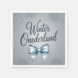 Winter Onderland Boys 1st. Birthday Party スタンダードカクテルナプキン