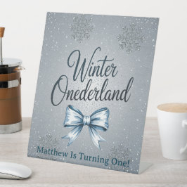 Winter Onderland Boys 1st. Birthday Party 台座サイン