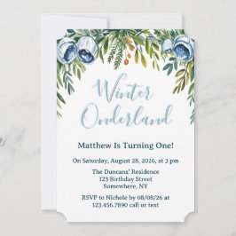 Winter Onderland Boys 1st. Birthday Party 招待状