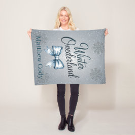 Winter Onderland Boys 1st. Birthday Party Gift フリースブランケット