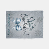 Winter Onderland Boys 1st. Birthday Party Gift フリースブランケット (正面(横))