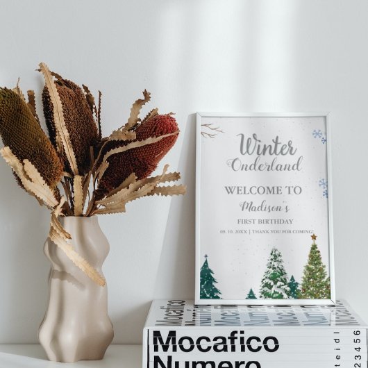 WInter Onderland Christmasウェルカムバースデーパーティー ポスター