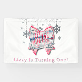 Winter Onderland Girl 1st. Birthday Party 横断幕