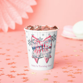 Winter Onderland Girl 1st. Birthday Party 紙コップ