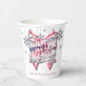 Winter Onderland Girl 1st. Birthday Party 紙コップ (正面)