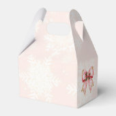 Winter Onderland Girl 1st Birthday Pink Snowflake フェイバーボックス (裏面サイド)
