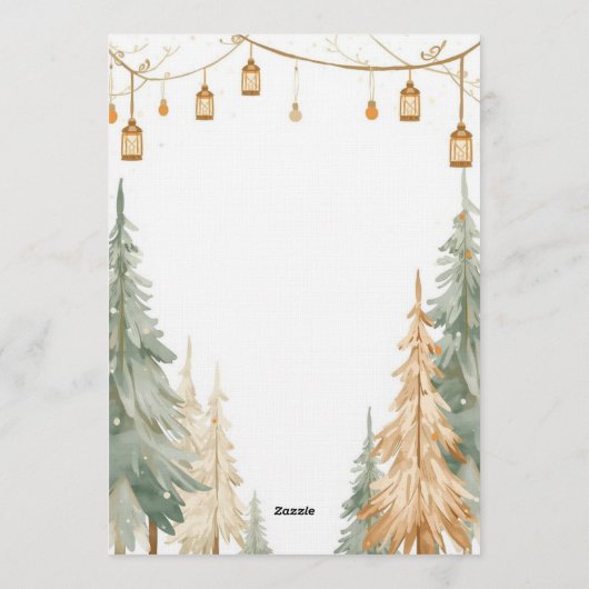 Winter ONE-derland First Birthday Invitation 招待状 (裏面)