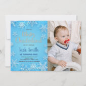 Winter ONEderland招待状白雪写真 招待状 (正面)