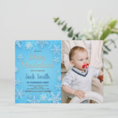 Winter ONEderland招待状白雪写真 招待状 (スタンド正面)