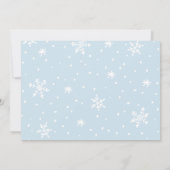 Winter ONEderland男の赤ちゃん最初の誕生日写真 招待状 (裏面)